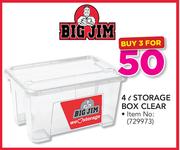 Bigjim 4Ltr Storage Box Clear-For 3
