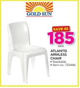 Gold Sun Atlantis Armless Chair