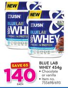 USN Blue Lab Whey In Chocolate Or vanilla-454g Each