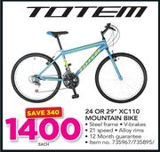Totem 24" Or 29" XC110 Mountain Bike-Each