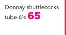 Donnay Shuttlecocks Tube-6's