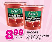 Rhodes Tomato Puree Cup-240g Each