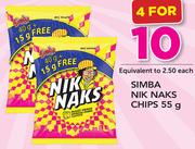 Simba Nik Naks Chips-4x55g