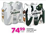 Savanna Light Or Dry-6x330ml Each