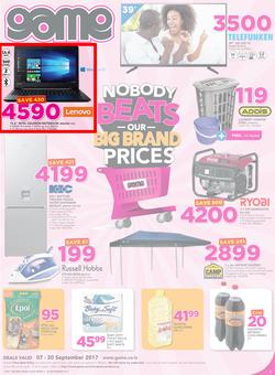 Game Lesotho : Nobody Beats Our Big Brand Prices (7 Sep - 20 Sep 2017), page 1