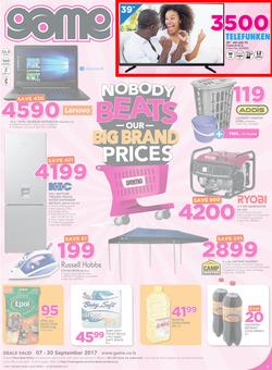 Game Lesotho : Nobody Beats Our Big Brand Prices (7 Sep - 20 Sep 2017), page 1
