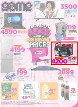 Game Lesotho : Nobody Beats Our Big Brand Prices (7 Sep - 20 Sep 2017), page 1