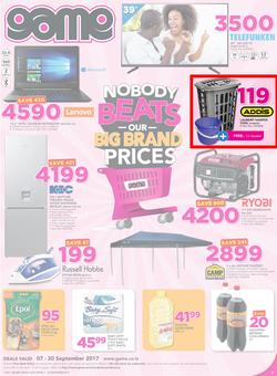 Game Lesotho : Nobody Beats Our Big Brand Prices (7 Sep - 20 Sep 2017), page 1