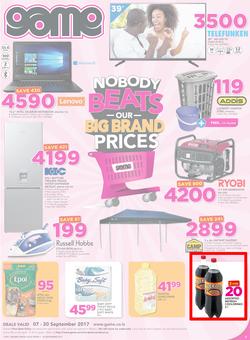 Game Lesotho : Nobody Beats Our Big Brand Prices (7 Sep - 20 Sep 2017), page 1