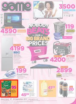 Game Lesotho : Nobody Beats Our Big Brand Prices (7 Sep - 20 Sep 2017), page 1