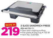Logik 2 Slice Sandwich Press RSH-441725-11