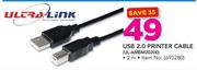 Ultra-Link USB 2.0 Printer Cable UL-AMBM20200
