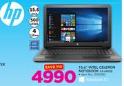 HP 15.6" Intel Celeron Notebook 15-AY032