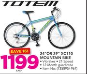 Totem 24" Or 29" XC110 Mountain Bike-Each