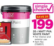 Simple Choice Matt PVA White Paint-20Ltr