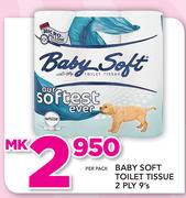 Baby Soft Toilet Tissue 2 Ply 9's-Per Pack