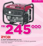 Ryobi 2.7KW Generator-RG-2700