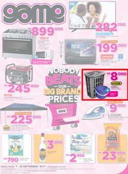 Game Malawi : Nobody Beats Our Big Brand Prices (7 Sep - 20 Sep 2017), page 1