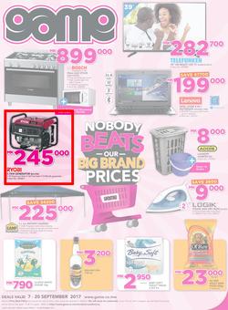 Game Malawi : Nobody Beats Our Big Brand Prices (7 Sep - 20 Sep 2017), page 1