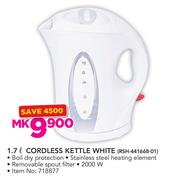 Logik 1.7ltr White Cordless Kettle-RSH-441668-01