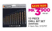 Stramm 13 Piece Drill Bit Set SMM9480-Per Set