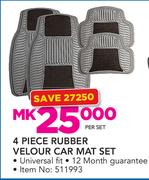Stingray 4 Piece Rubber Velour Car Mat Set-Per Set