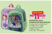 Assorted 38cm Character Backpacks-Each
