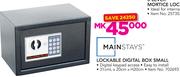 Mainstays Lockable Digital Small Box 31x20x20cm