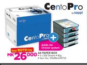 Cento Pro By Sappi A4 Paper Box + Addis A4 Drawer System