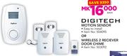 Digitech Motion Sensor Or Wireless 2 Reciever Door Chime-Each
