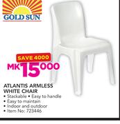 Atlants Armless White Chair