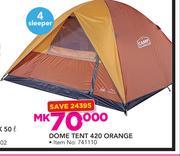 Camp Master 4 Sleeper Dome Orange Tent 420 