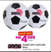 Game 2 Ply Soccer Ball-Each
