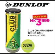 Dunlop Club Championship Tennis Ball