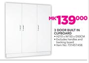 3 Door Built In Cupboard-H210 x W150 x D50cm