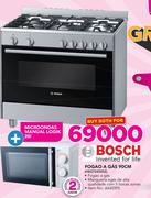 Bosch Fogao A Gas-90cm HSG734355Z + Microondas manual Logik 20ltr
