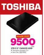 Toshiba 2TB 2.5" canvio HDD-cada