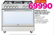 Defy Fogão a Gas Gas e Eletrico em Aço Inox de 5 bocas-DGS 161 SGG