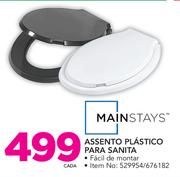 Mainstays Assento Plástico para sanita - cada