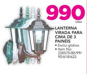 Eurolux Lanterna Virada para cima de 3 Paineis Exclui Globos-cada