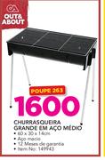 Out & About churrasqueira grande em aco medio
