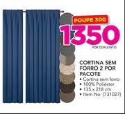 Sheraton cortina sem Forro 2 por pacote-por conjunto