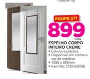 Espelho corpo inteiro creme-cada