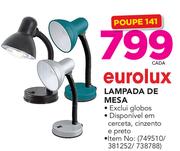 Eurolux lâmpada de mesa-cada