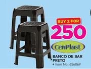 Cenplast banco de bar preto-For 2