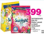 Sunlight Detergente Em po para lavar a mao-3Kg cada