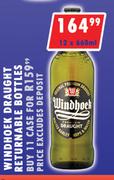 Windhoek Draught Returnable Bottles-12 x 660ml