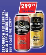Strongbow Red Berries/Gold Apple Ciders Cans-24 x 440ml