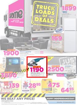 Game Botswana : Truck Loads Of Deals (28 Sep - 11 Oct 2017), page 1
