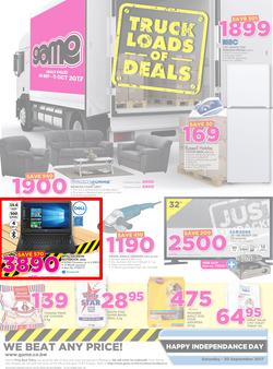Game Botswana : Truck Loads Of Deals (28 Sep - 11 Oct 2017), page 1